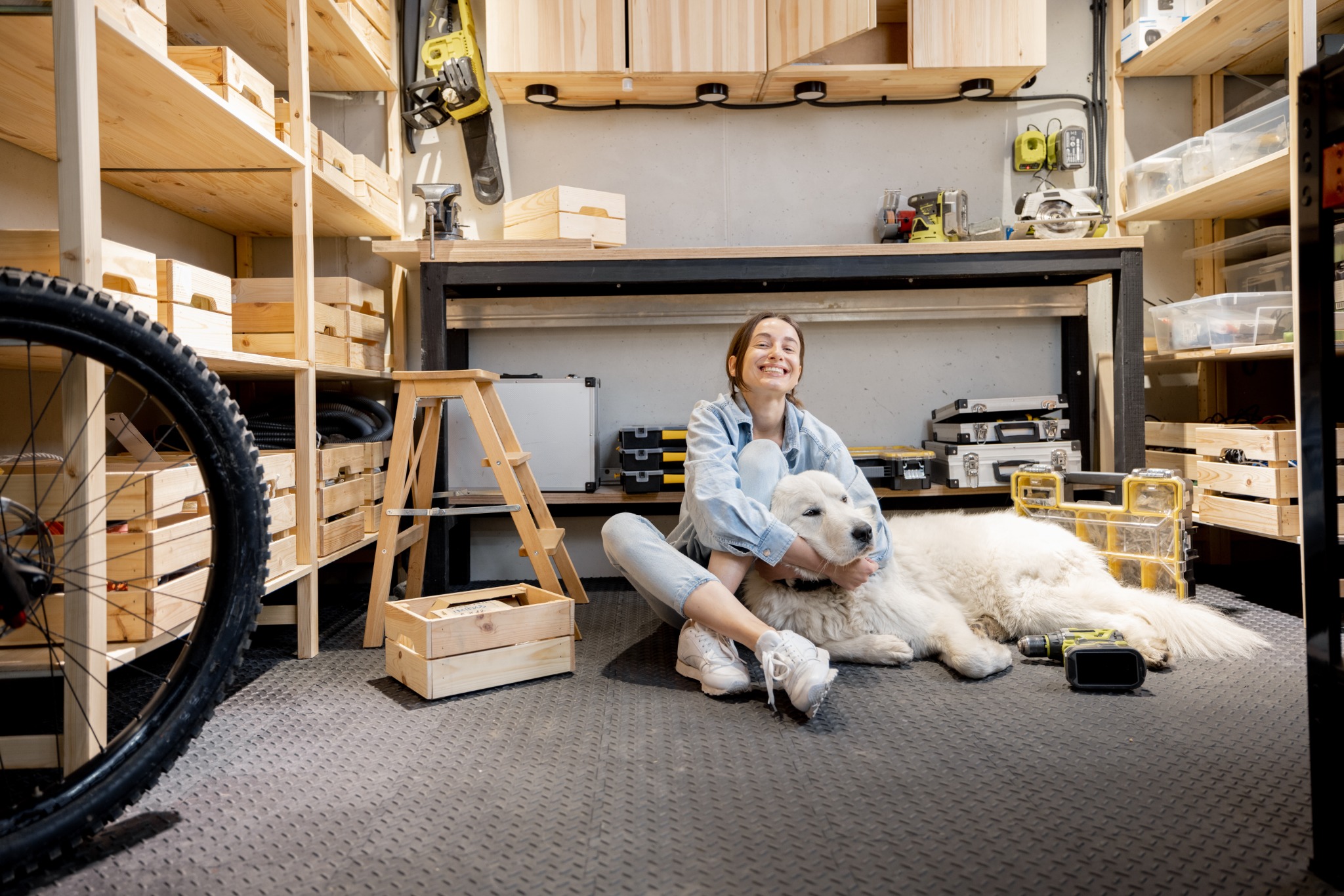 Happy customer in organized space